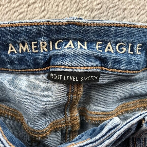 American Eagle Womens Jeans Size 4 Skinny Leg Anke Casual Blue Denim Stretch - Picture 9 of 16